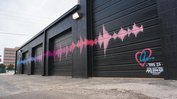 "Soundwave" Mural by Tex Moton, Petsche Music Studio