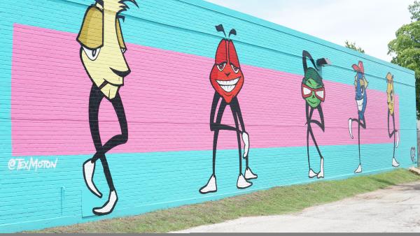 "Party Animals" Mural by Tex Moton, YUMS Corp. Headquarters