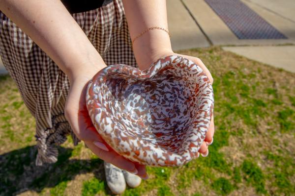 Grey Area Studio glass heart