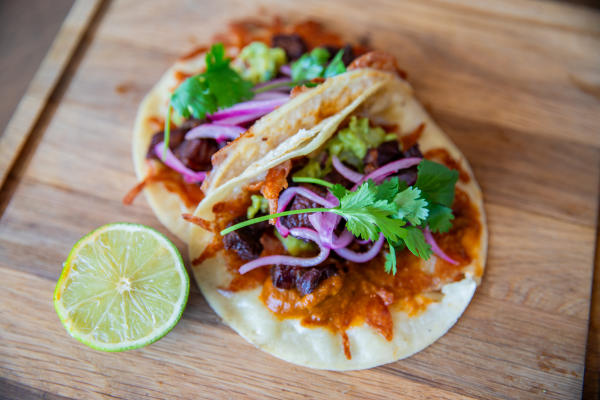 Cut & Bourbon - Chicharron Ribeye Taco