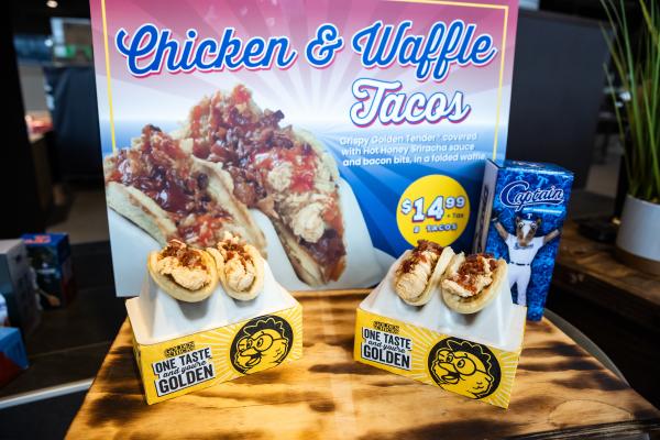 GLF 2024 Golden Chick Chicken and Waffles Tacos