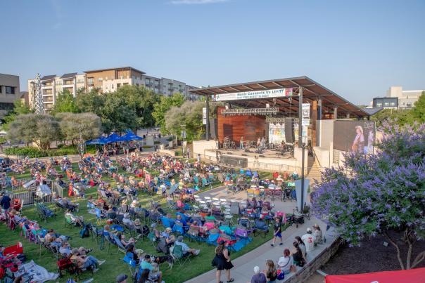 Levitt Pavilion Stage + Crowd