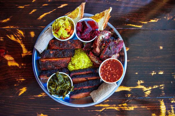Smoke'N Ash BBQ Tex-Ethiopian Platter