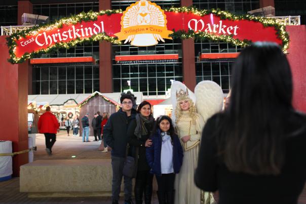 Texas Christkindl Market angel and family