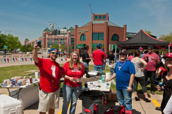 Rangers fans tailgate