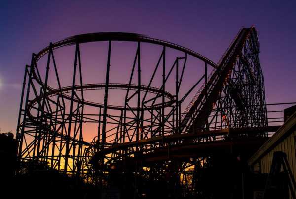 Six Flags Over Texas sunset