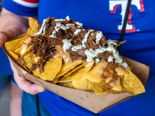 Globe Life Field food brisket nachos
