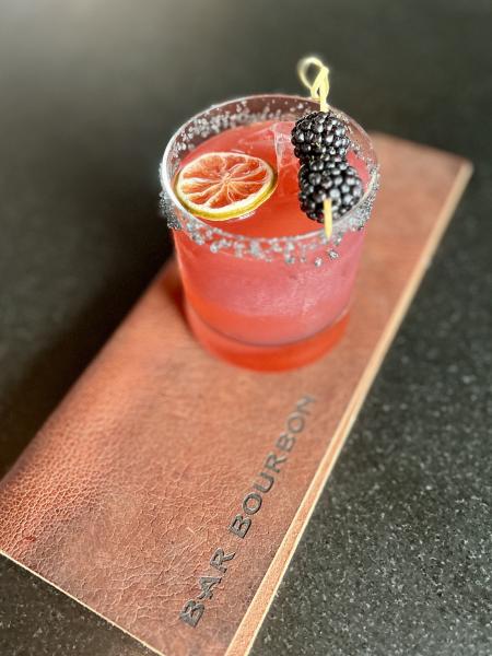 Cut and Bourbon Spicy Blackberry Rita