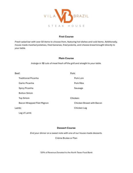 Updated VB menu RW 2024