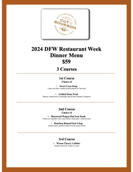 Cut & Bourbon menu RW 2024