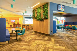 Interior of Tru by Hilton's lobby.