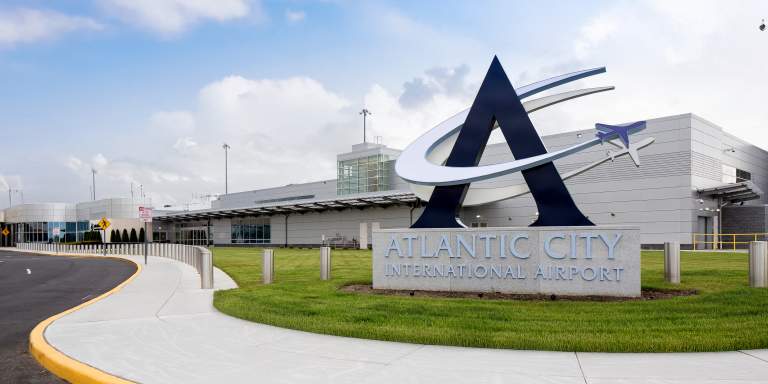 Atlantic City International Airport entrance.