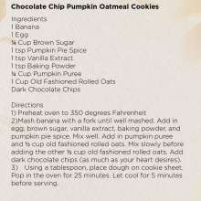 Chocolate Chip Pumpkin Oatmeal Cookies