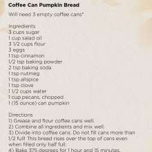 Coffee Can Pumpkin Bread