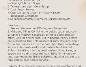 Chocolate Pecan Pie