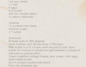 Sweet Noodle Kugel