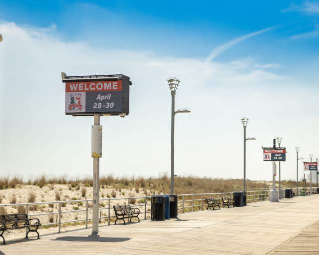 Benches and Billboards at the beach