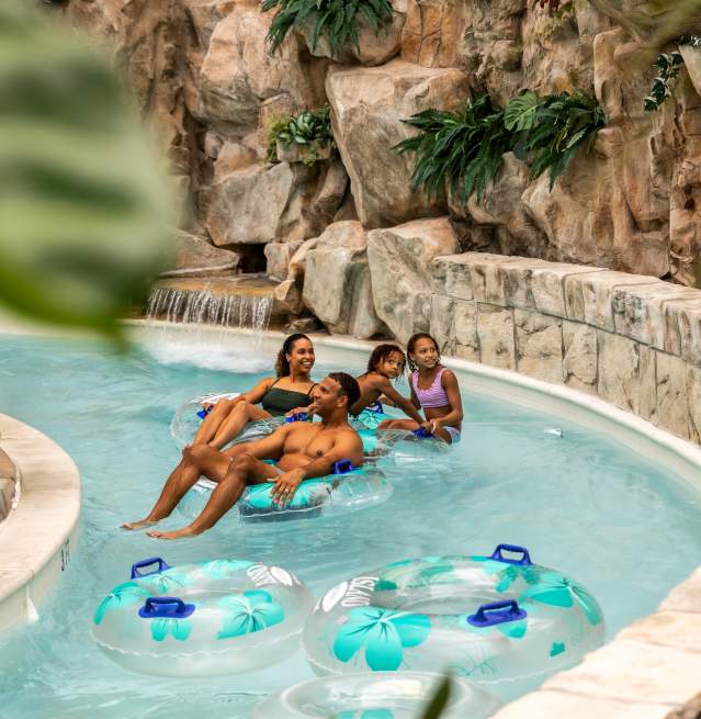 Family at Island Waterpark