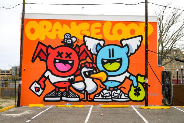 Orange Loop Mural