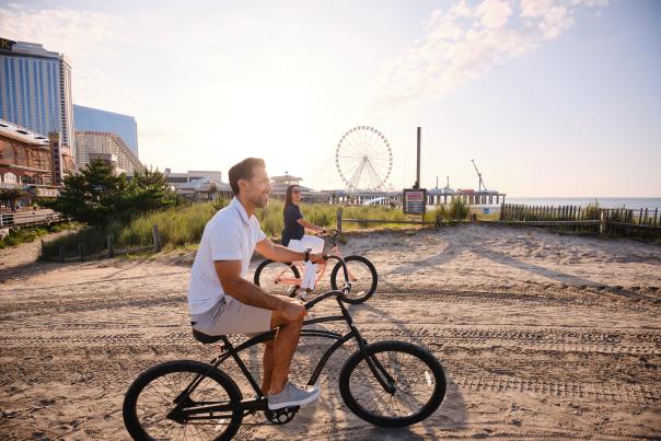 Biking on Beach w/ talent