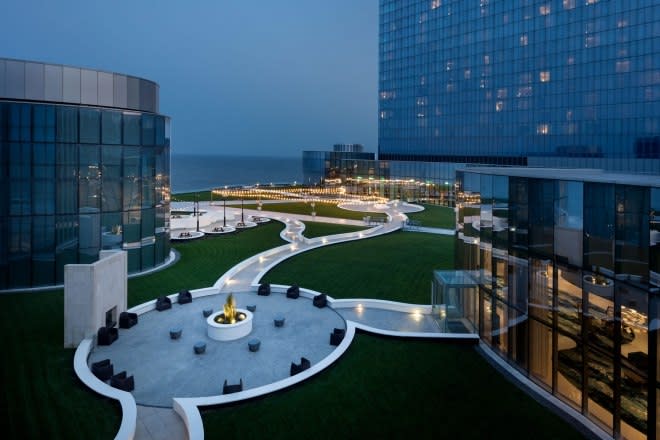 View from above The Park at Ocean Casino Resort
