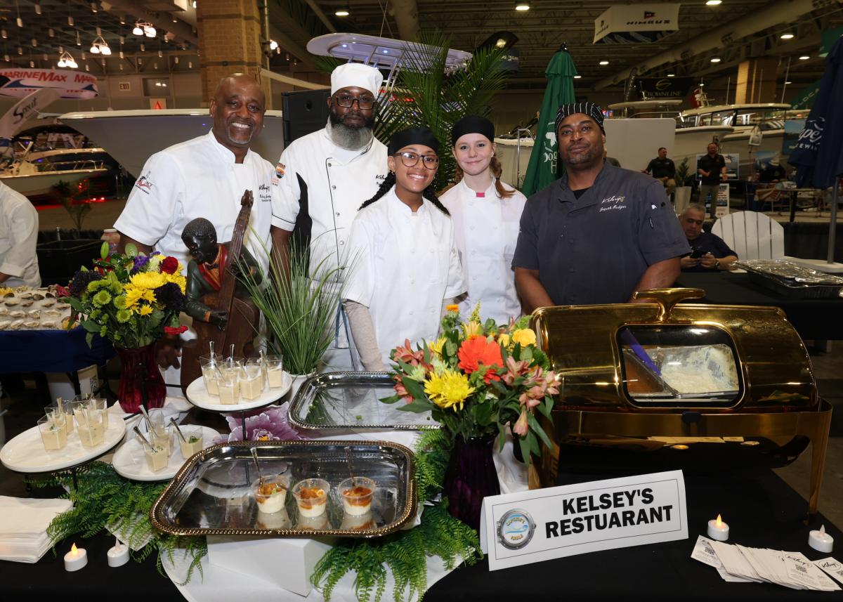 Kelsey's Restaurant represented at the Captain's Table event at the Discover Boating Atlantic City Boat Show in 2025.