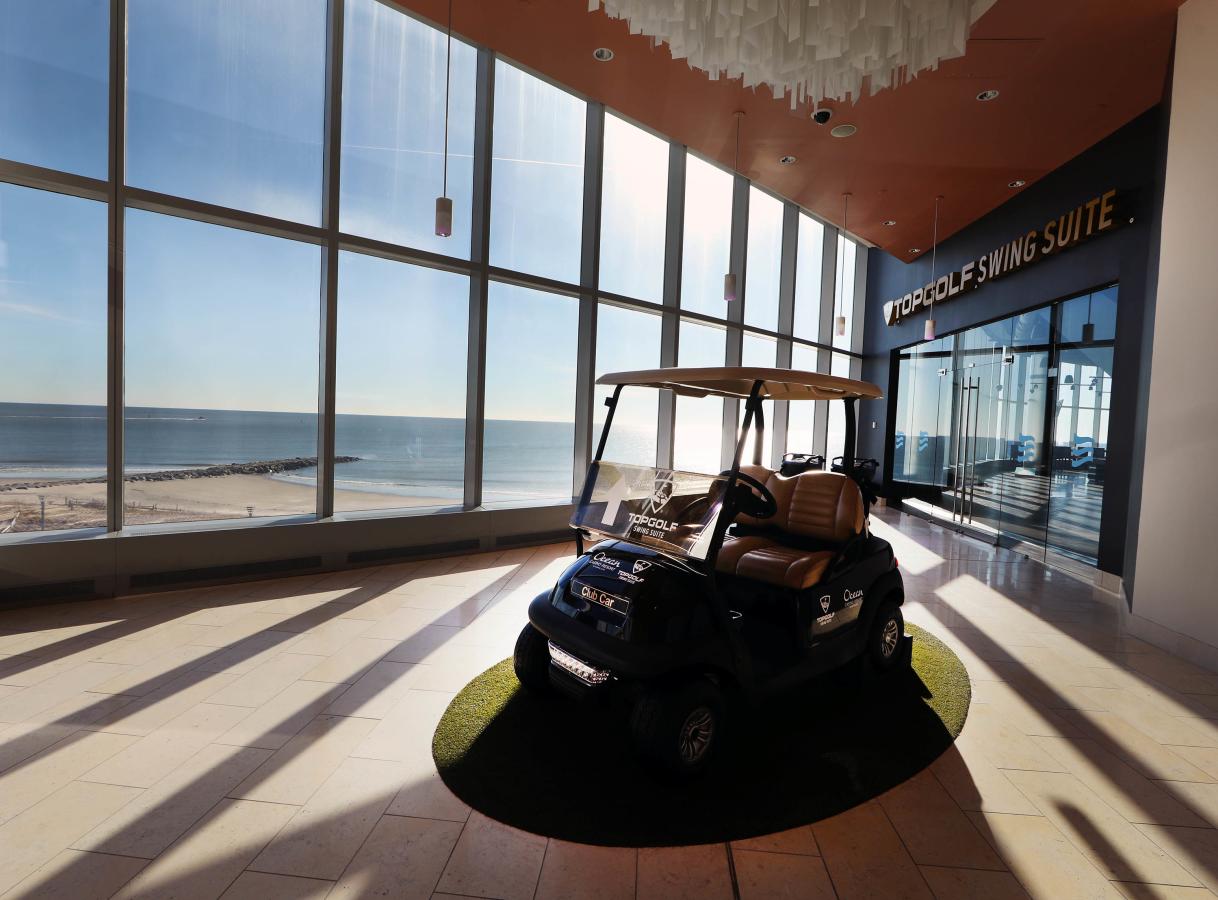 A Golf Cart At Topgolf In Atlantic City
