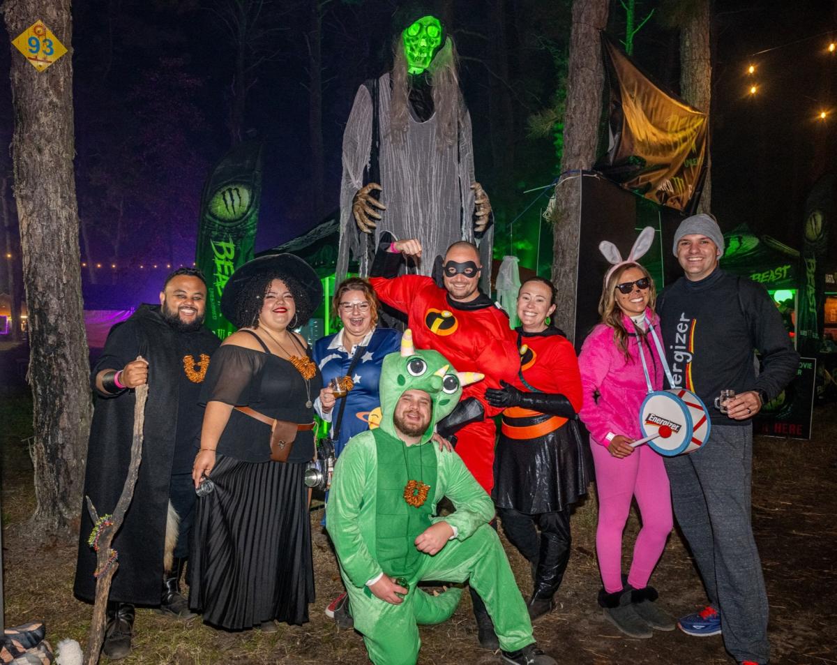 Group of people in Halloween Costumes at Witch Craft NJ.