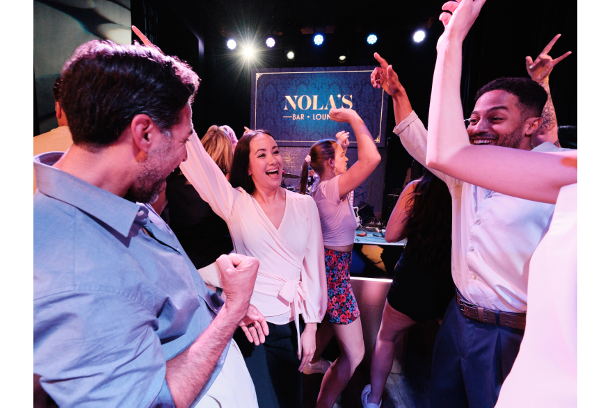 Couples dancing on New Year's Eve at Nola's Bar and Lounge in Atlantic City, NJ.