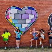 Peace, Love, and James Brown Mural in Downtown