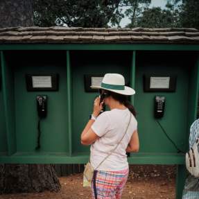 Phones at Augusta National during the Masters