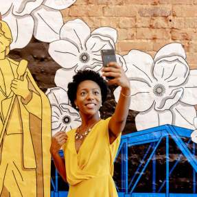 james brown; mural; public art; augusta