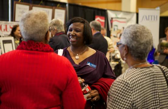 Ladies Talking at a Meeting