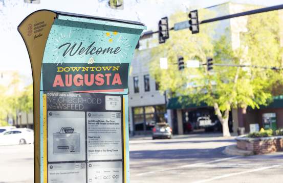 Touchscreen Kiosk in Downtown Augusta
