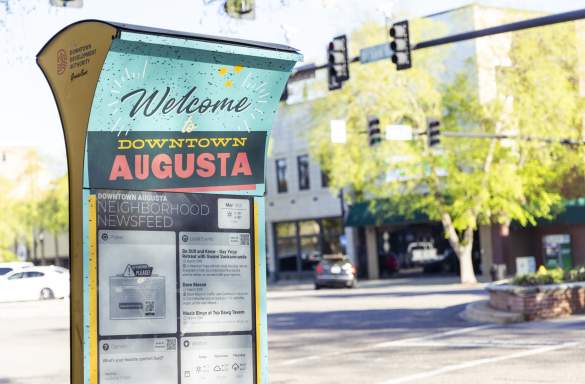 Touchscreen Kiosk in Downtown Augusta