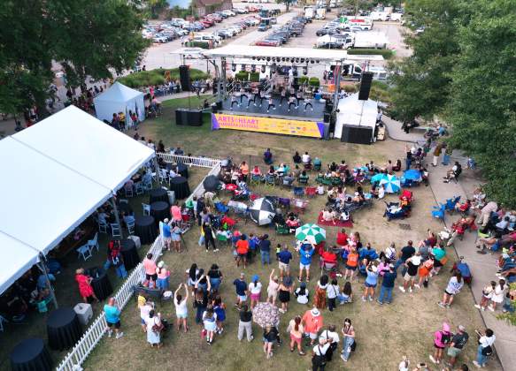 Drone View of Arts in the Heart Festival