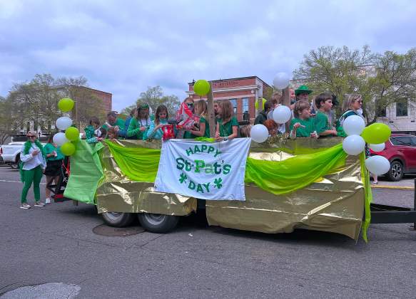 St. Patrick's Day Float Downtown Augusta
