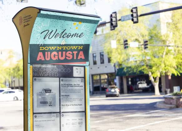 Touchscreen Kiosk in Downtown Augusta