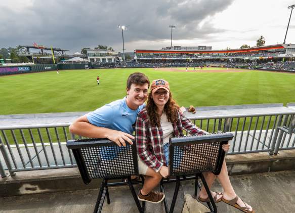 Couple at Augusta Greenjackets Game