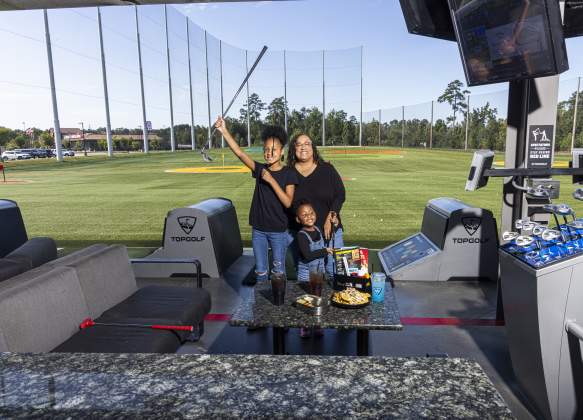 African American Family at Topgolf Augusta