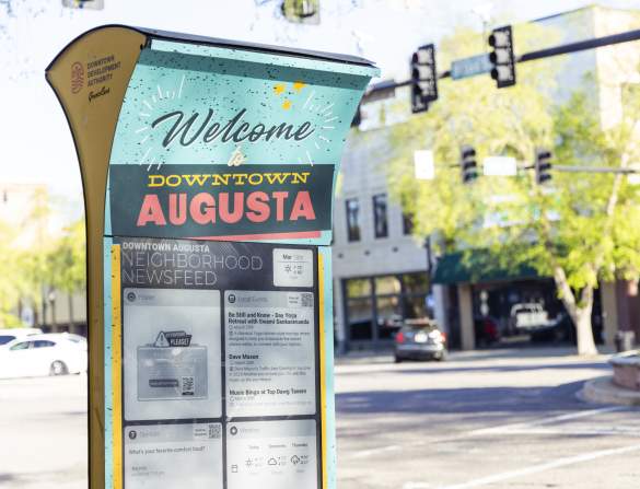 Touchscreen Kiosk in Downtown Augusta