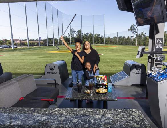 African American Family at Topgolf Augusta