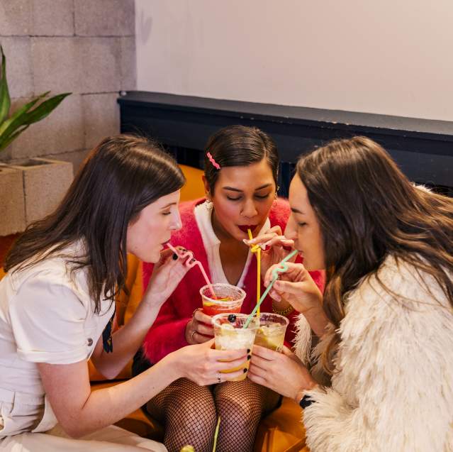 Women Sipping Cocktails at Tacocat in Downtown Augusta