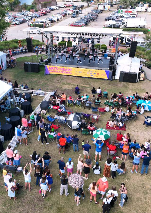 Drone View of Arts in the Heart Festival