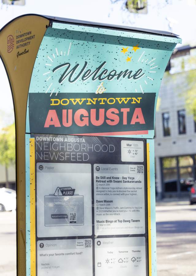 Touchscreen Kiosk in Downtown Augusta