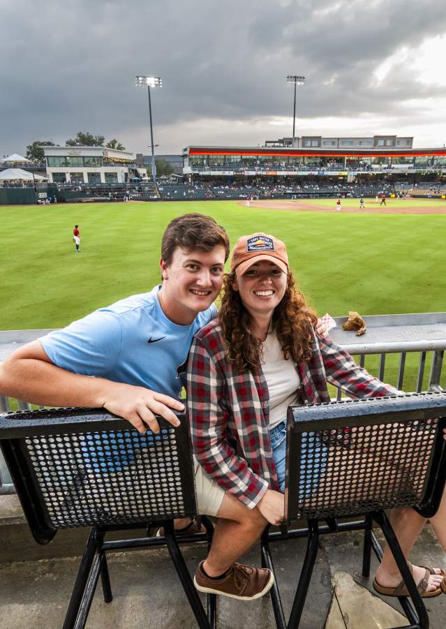 Couple at Augusta Greenjackets Game