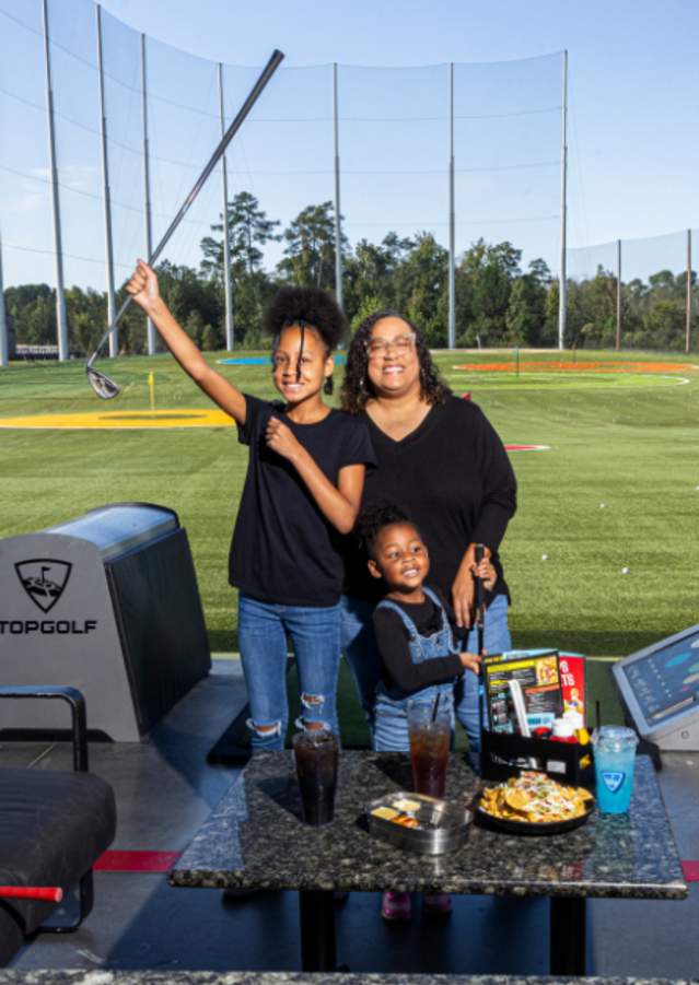 Family at Topgolf