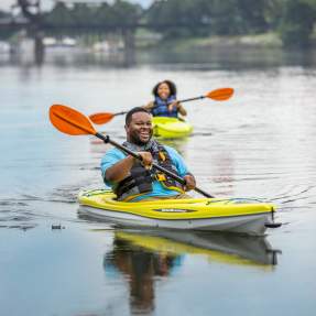 Kayaking on the River
