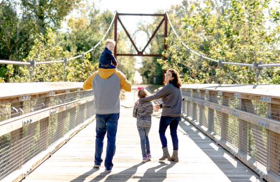 Augusta Canal hiking family