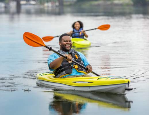 Kayaking on the River